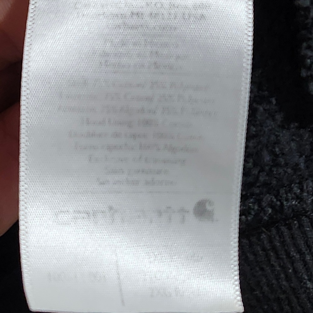 Carhartt Rain Defender Black Full Zip Hoodie Mens 2XL Original Fit Heavyweight - Picture 11 of 15
